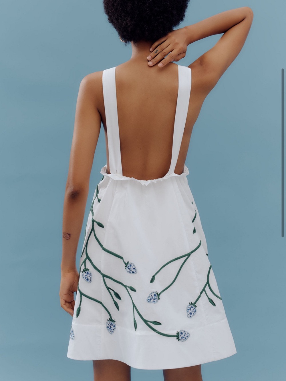 Maeve White Embroidered Floral Sundress - Picture 3 of 13